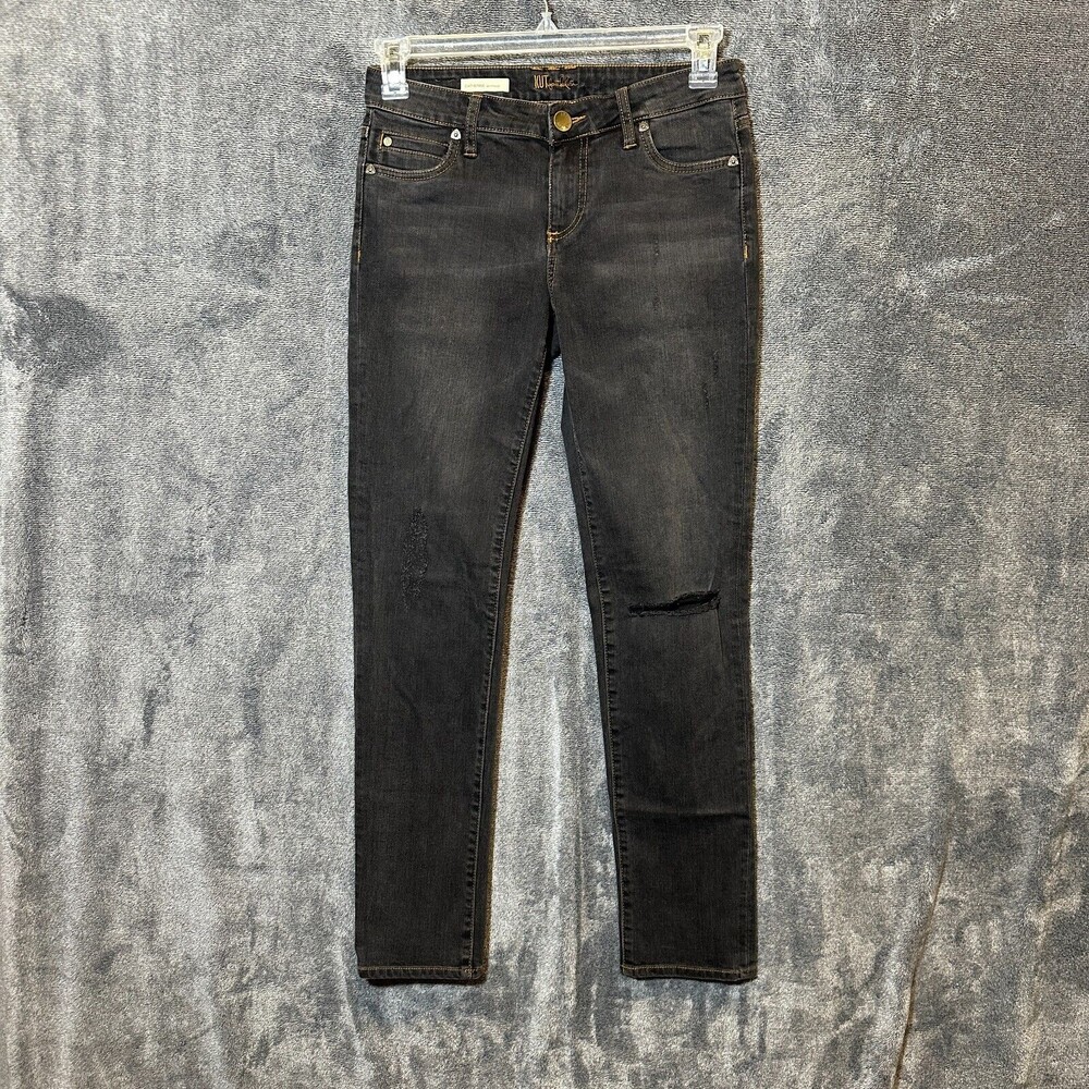 Kut from the Kloth Womens Jeans Size 2 Black Denim Catherine Boyfriend Stretch